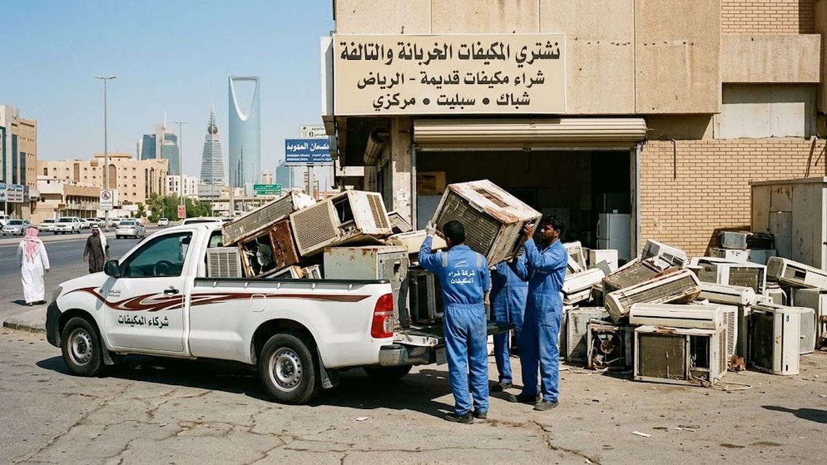 تسليم مبلغ نقدي مقابل شراء مكيفات مستعملة بالرياض
